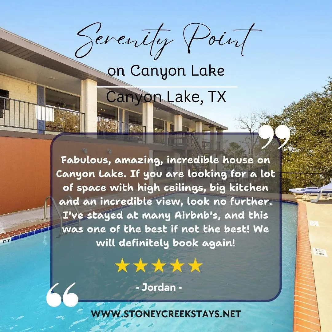 Holiday home Serenity Point On Canyon Lake-lakefront-pool-fire Pit-pool Table